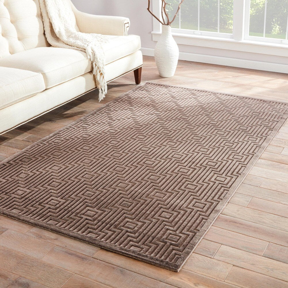 Adonis Geometric Gray Area Rug (7'6" X 9'6") - 7'6" x 9'6"/Surplus
