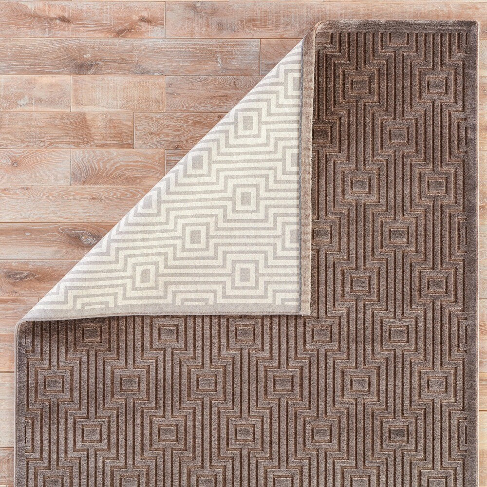 Adonis Geometric Gray Area Rug (7'6" X 9'6") - 7'6" x 9'6"/Surplus