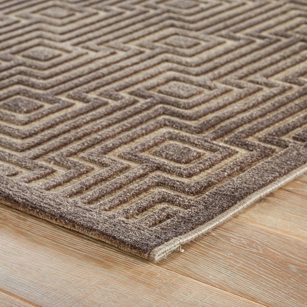 Adonis Geometric Gray Area Rug (7'6" X 9'6") - 7'6" x 9'6"/Surplus