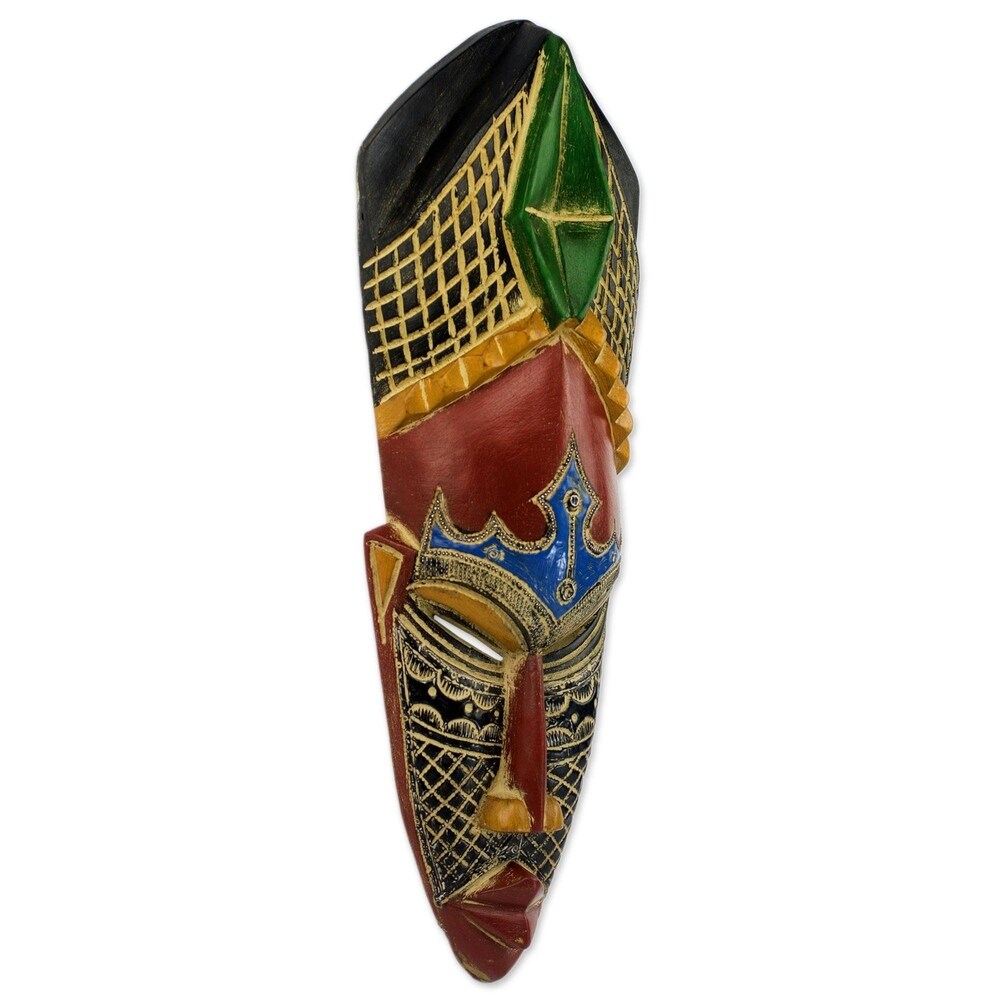 Handmade Gratitude African Wood Mask (Ghana)
