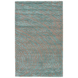 Imprint Handmade Abstract Gray/ Teal Area Rug (8' X 10') - 7'10" x 9'10"