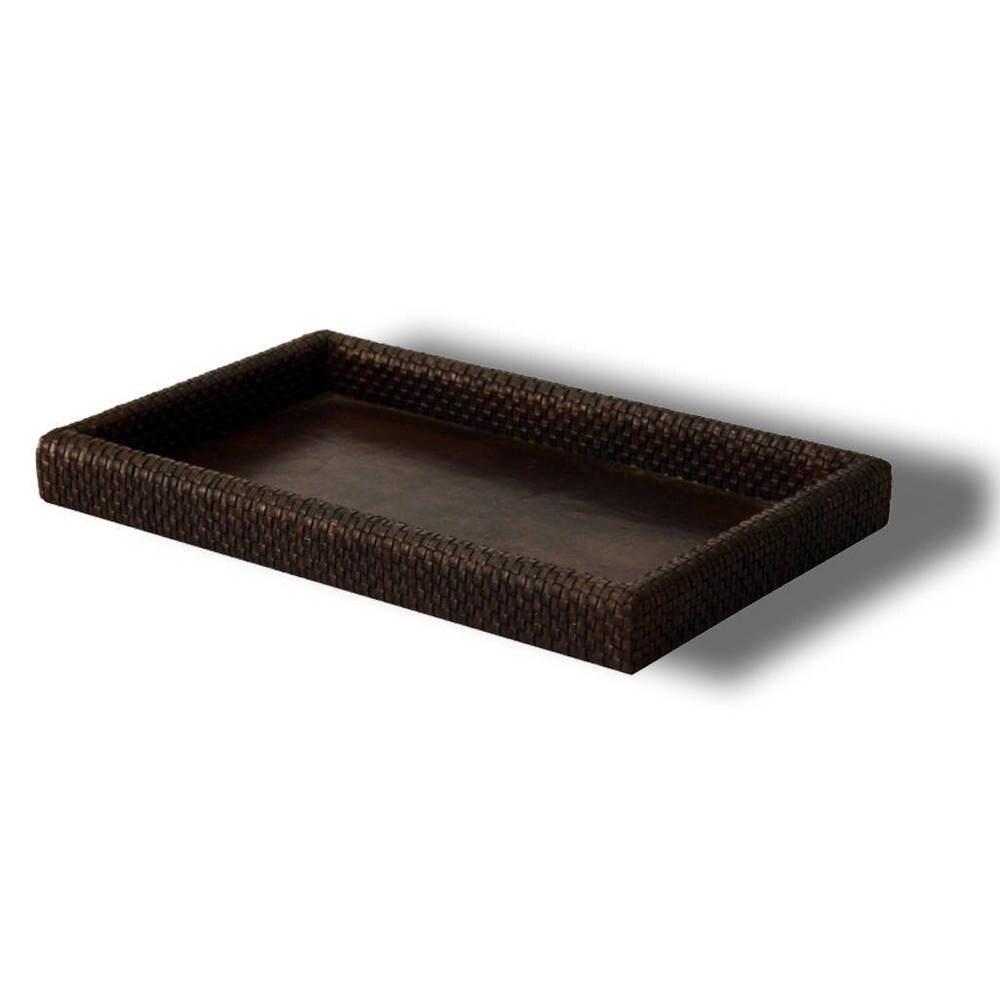 Handmade Woven Leather Tray (India)