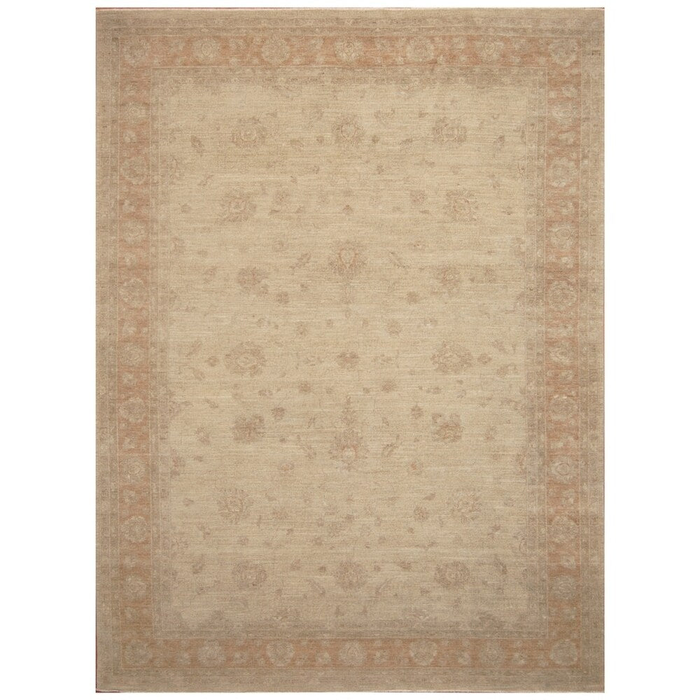 Handmade One-of-a-Kind Over Dyed Oushak Distressed Wool Rug (Afghanistan) - 8' x 10'9