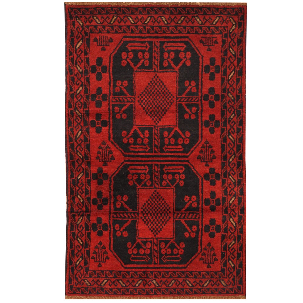 Handmade Tribal Balouchi Wool Rug (Afghanistan) - 2'10 x 4'7