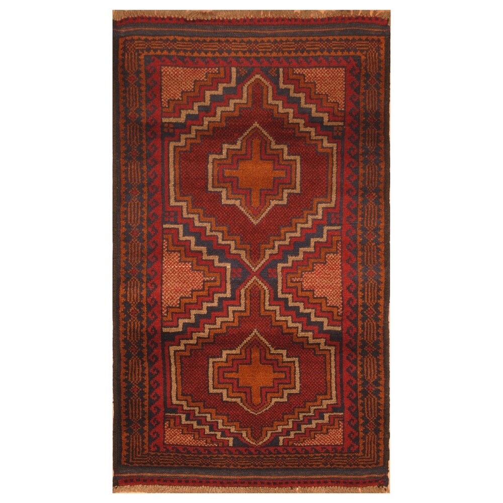 Handmade Tribal Balouchi Wool Rug (Afghanistan) - 2'7 x 4'6
