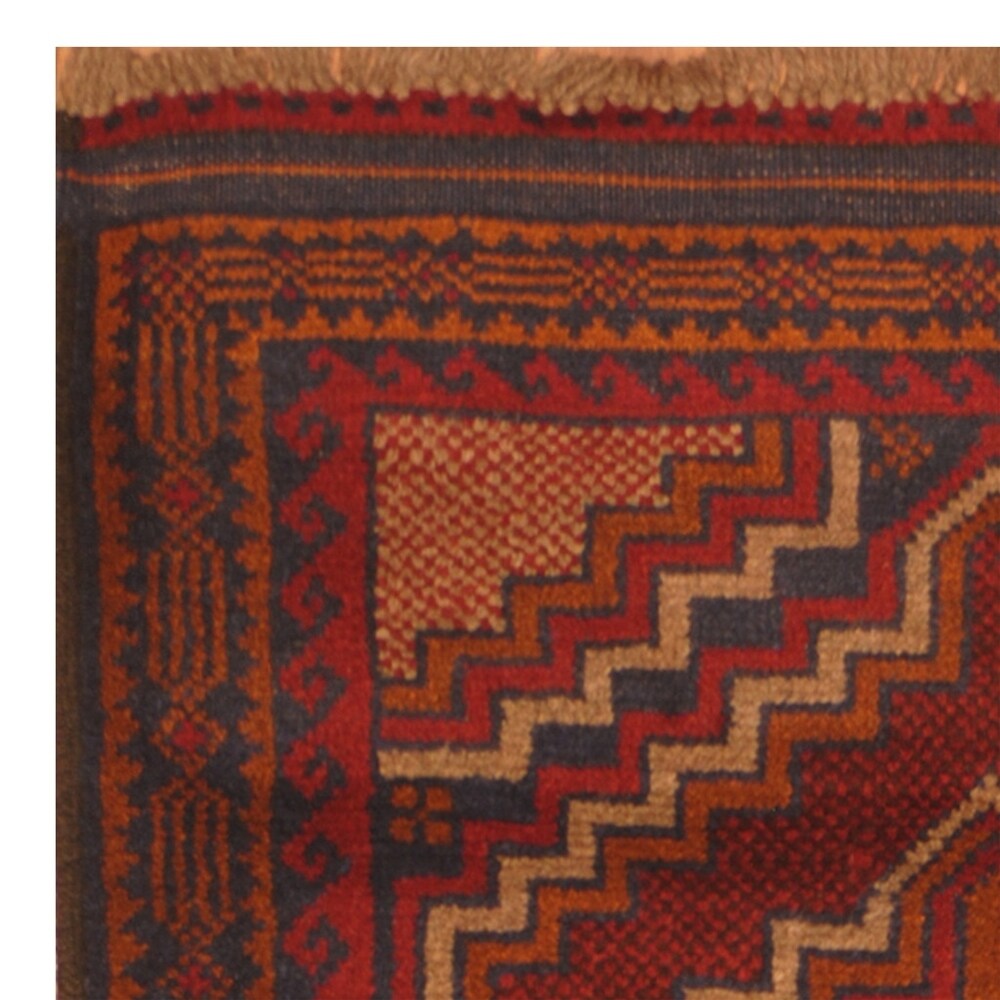 Handmade Tribal Balouchi Wool Rug (Afghanistan) - 2'7 x 4'6