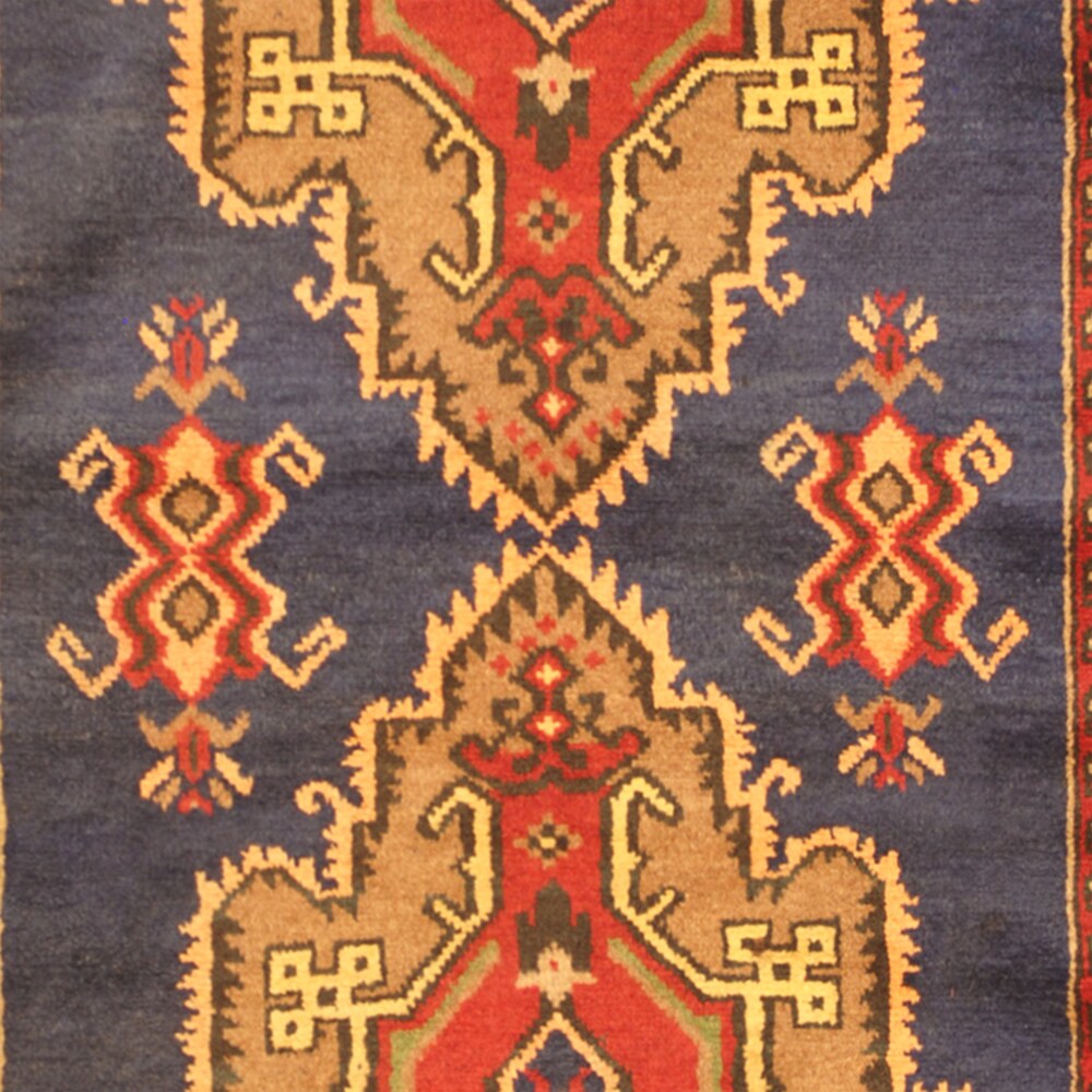 Handmade Herat Oriental Afghan Hand-knotted Tribal Balouchi Wool Rug (Afghanistan) - 3'10 x 6'7