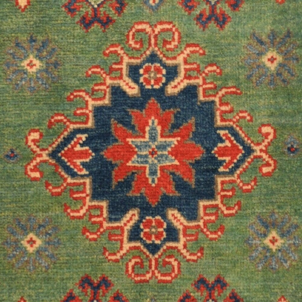 Handmade Kazak Wool Rug (Afghanistan) - 2' x 3'