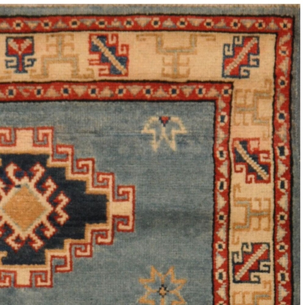 Handmade One-of-a-Kind Kazak Wool Rug (Afghanistan) - 2'8 x 3'7