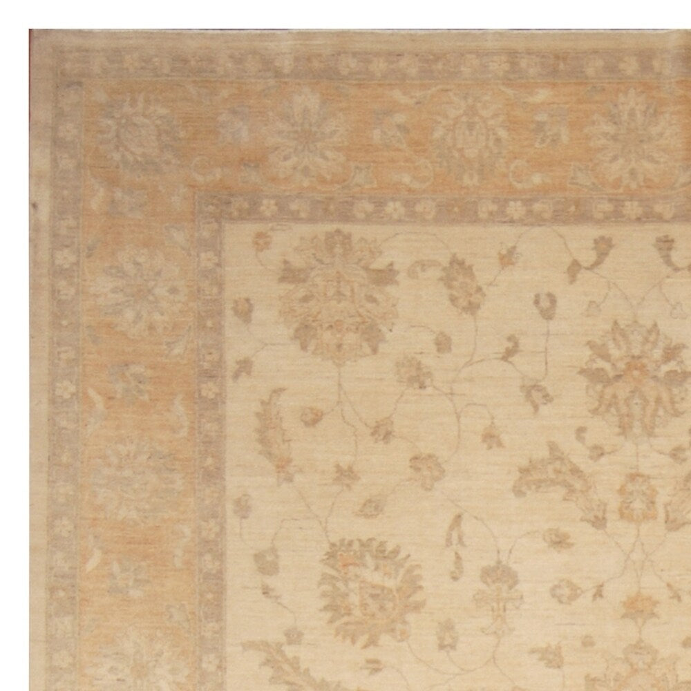 Handmade One-of-a-Kind Vegetable Dye Oushak Wool Rug (Afghanistan) - 8'3 x 11'2
