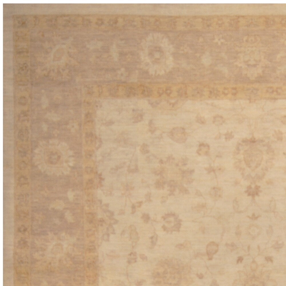 Handmade One-of-a-Kind Vegetable Dye Oushak Wool Rug (Afghanistan) - 9'9 x 13'6
