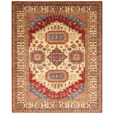 Handmade One-of-a-Kind Vegetable Dye Super Kazak Wool Rug (Afghanistan) - 8'1 x 9'10