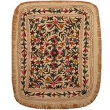 Handmade One-of-a-Kind Suzani Namad Rug (Uzbekistan) - 3'2 x 4'
