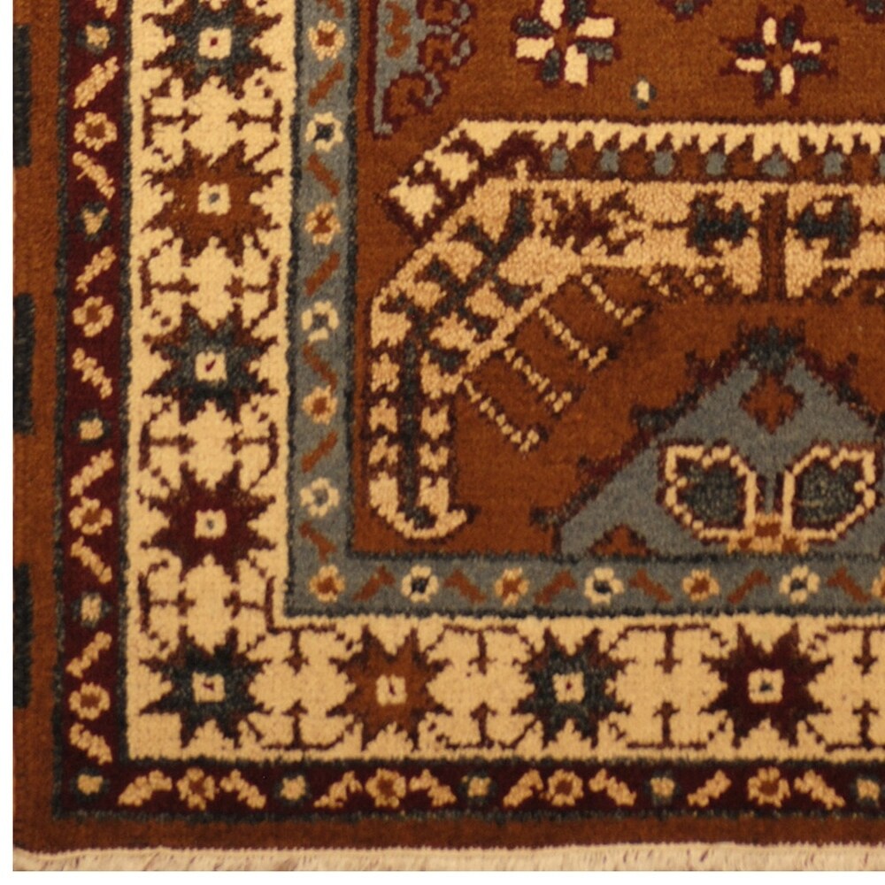 Handmade Herat Oriental Indo Hand-knotted Kazak Wool Rug (3' x 5') - 3' x 5'