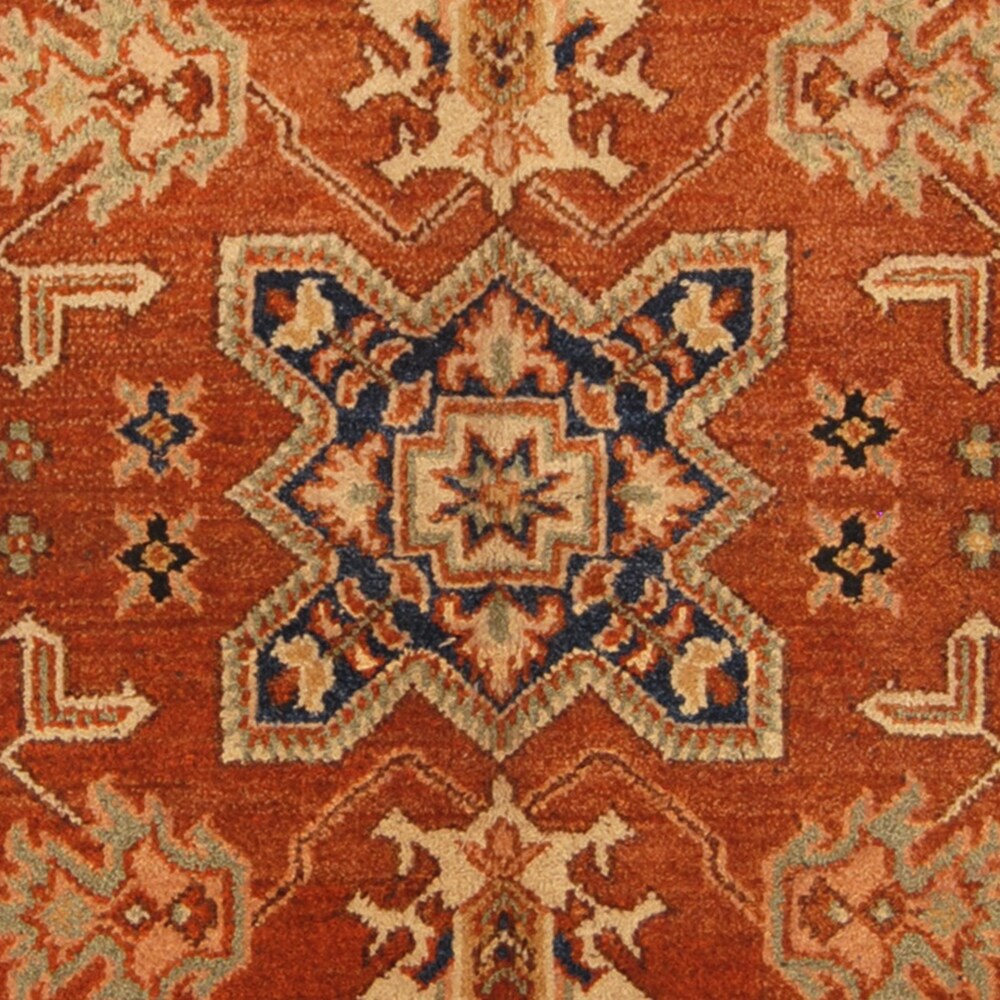 Handmade One-of-a-Kind Kazak Wool Rug (India) - 4'8 x 6'6