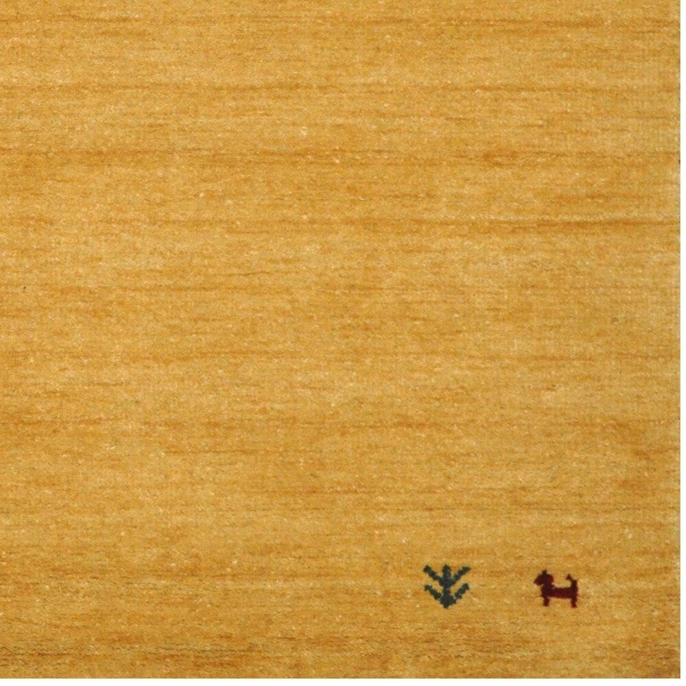 Handmade One-of-a-Kind Gabbeh Wool Rug (Iran) - 4'1 x 5'6