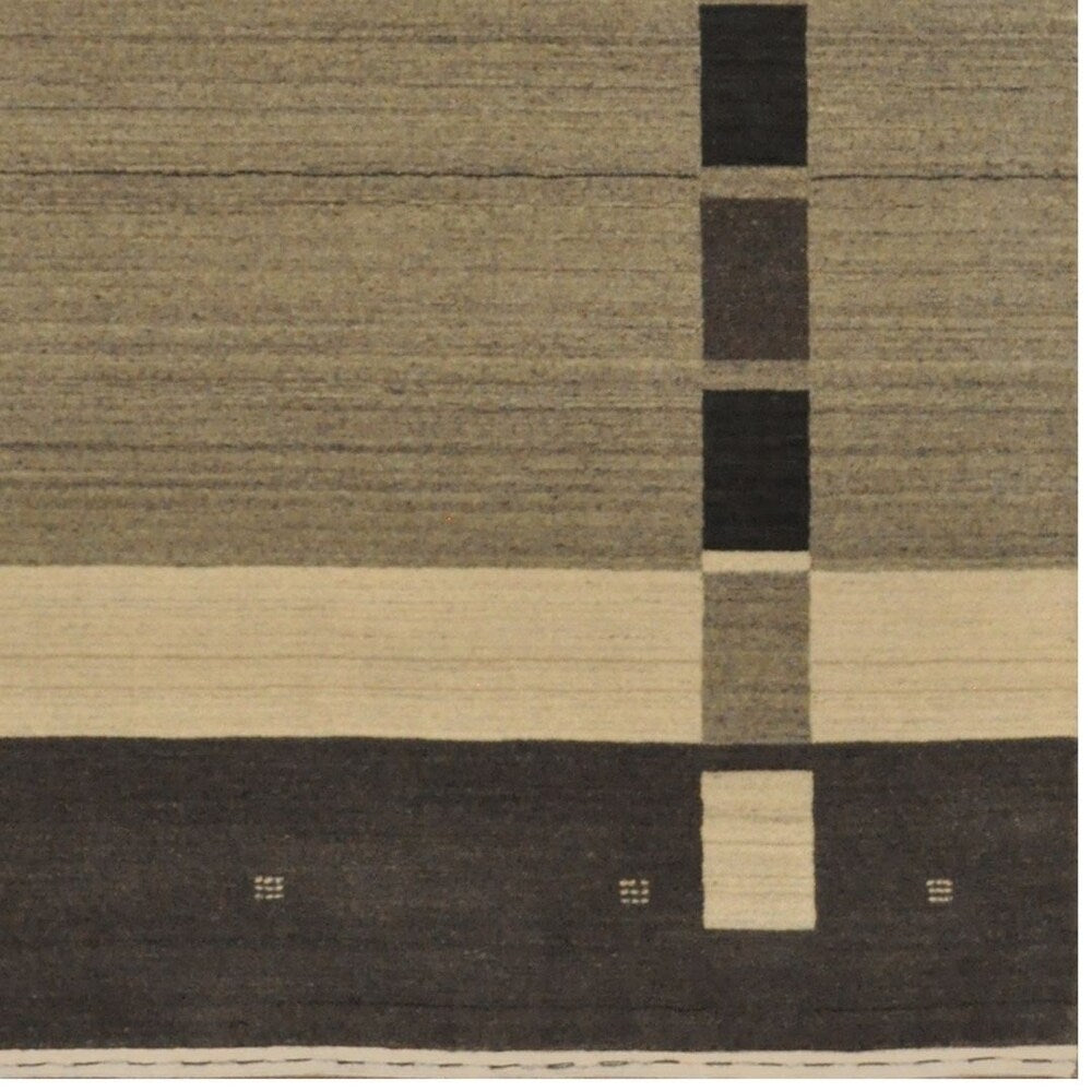 Handmade One-of-a-Kind Gabbeh Wool Rug (Iran) - 5'9 x 8'3