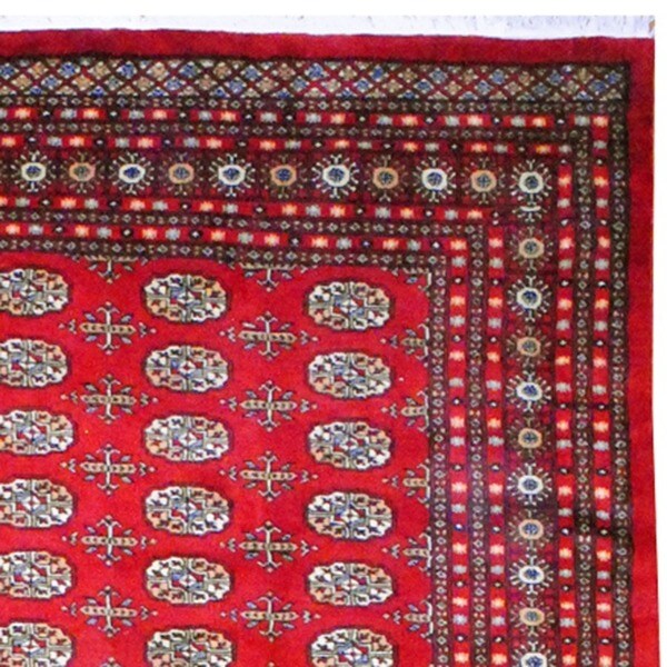Herat Oriental Pakistan Hand-knotted Bokhara Wool Rug (9' x 12') - 9' x 12'