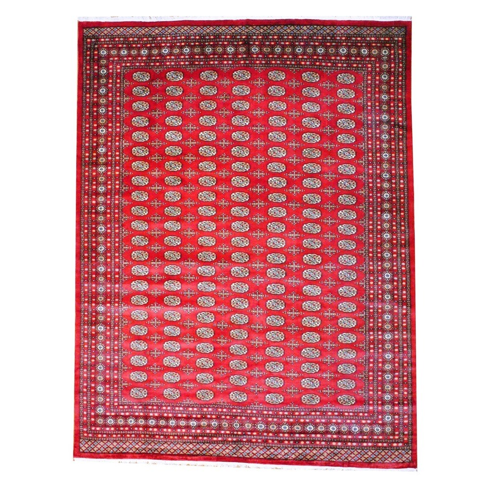 Herat Oriental Pakistan Hand-knotted Bokhara Wool Rug (9' x 12') - 9'