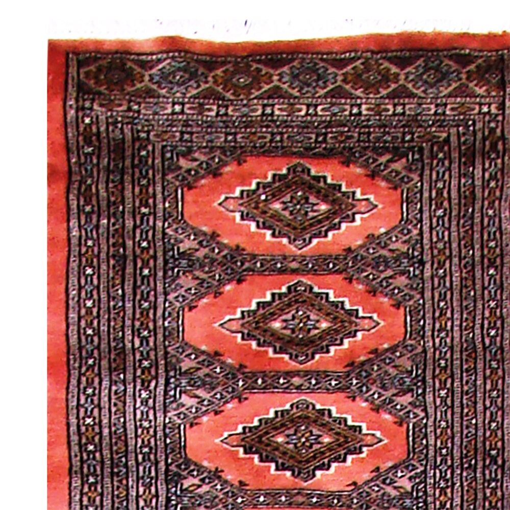 Handmade Herat Oriental Pakistani Hand-Knotted Tribal Bokhara Wool Runner (2'2 x 12'2) - 2'2 x 12'2