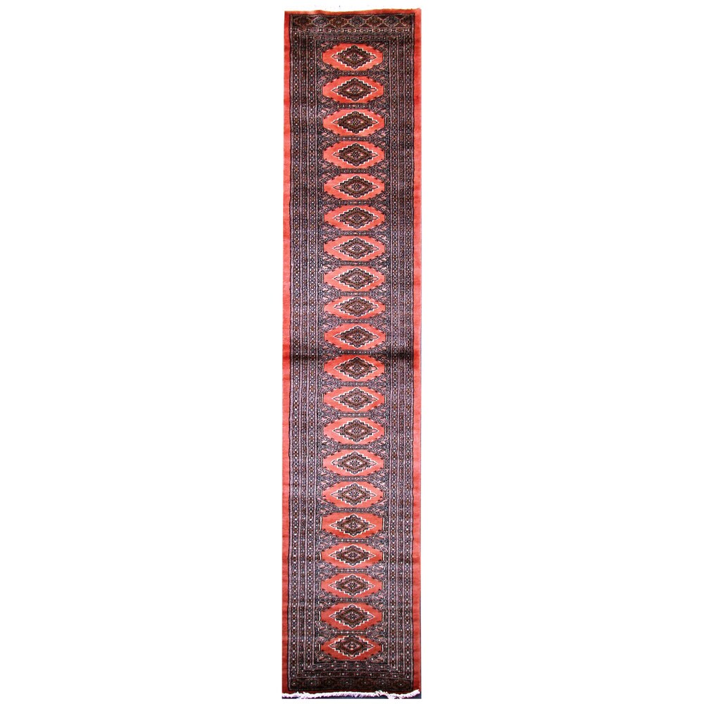 Handmade Herat Oriental Pakistani Hand-Knotted Tribal Bokhara Wool Runner (2'2 x 12'2) - 2'2 x 12'2