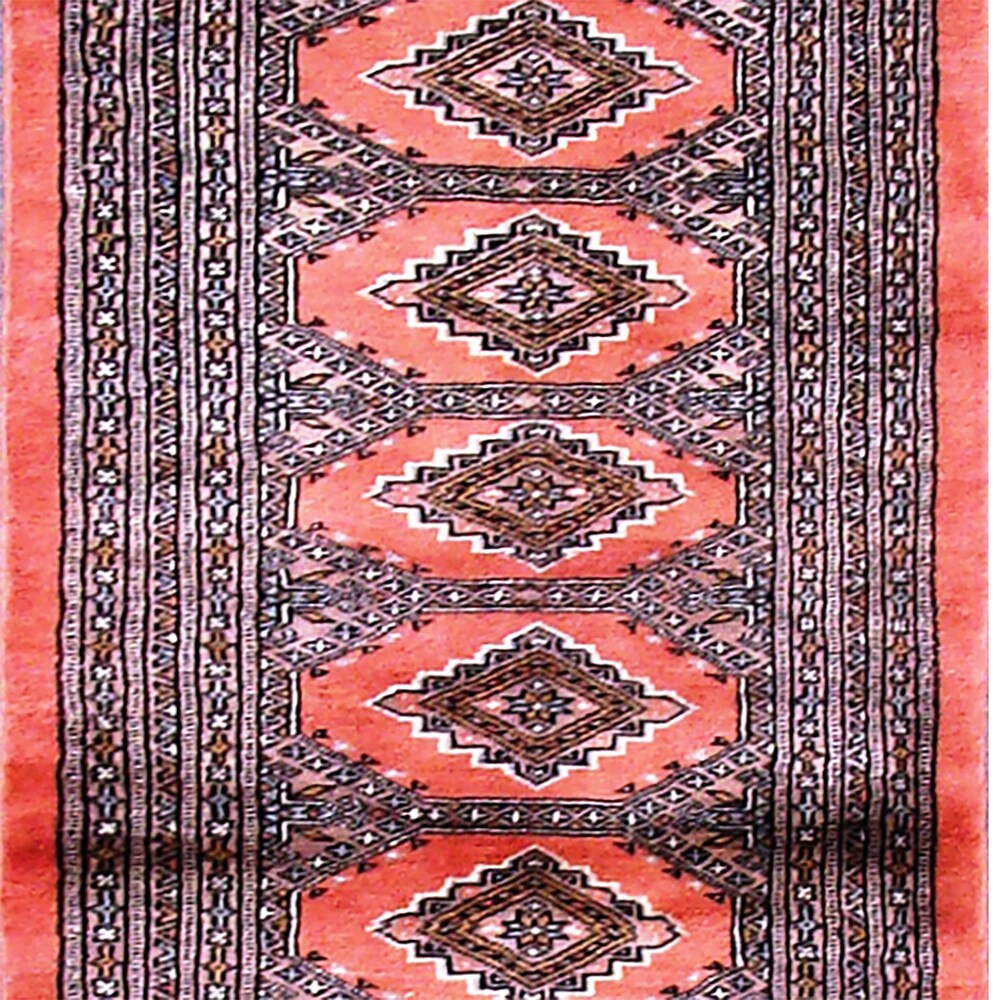 Handmade Herat Oriental Pakistani Hand-Knotted Tribal Bokhara Wool Runner (2'2 x 12'2) - 2'2 x 12'2