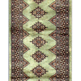 Handmade Herat Oriental Pakistani Hand-Knotted Tribal Bokhara Wool Runner (2'7 x 14'5) - 2'7 x 14'5