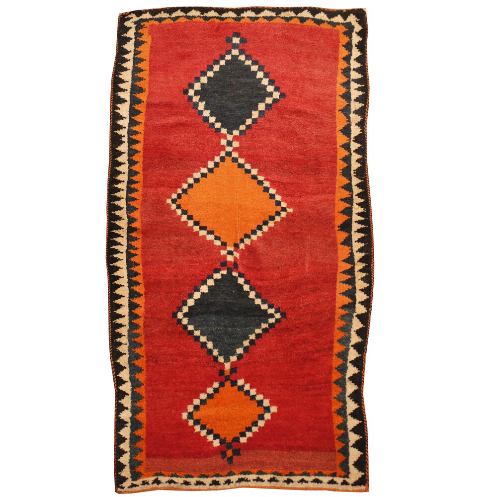 Handmade One-of-a-Kind Shiraz Wool Rug (Iran) - 3'9 x 6'6