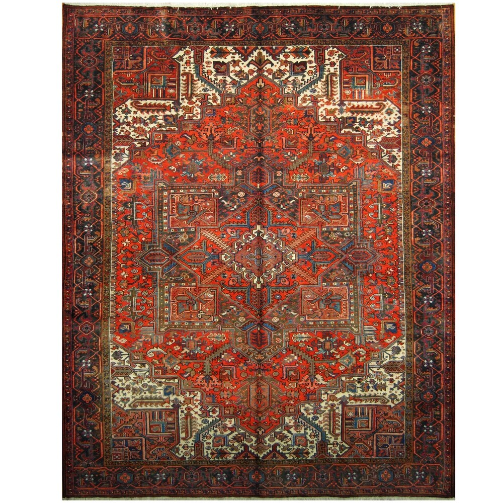 Handmade Heriz Wool Rug (Iran) - 10' x 12'6