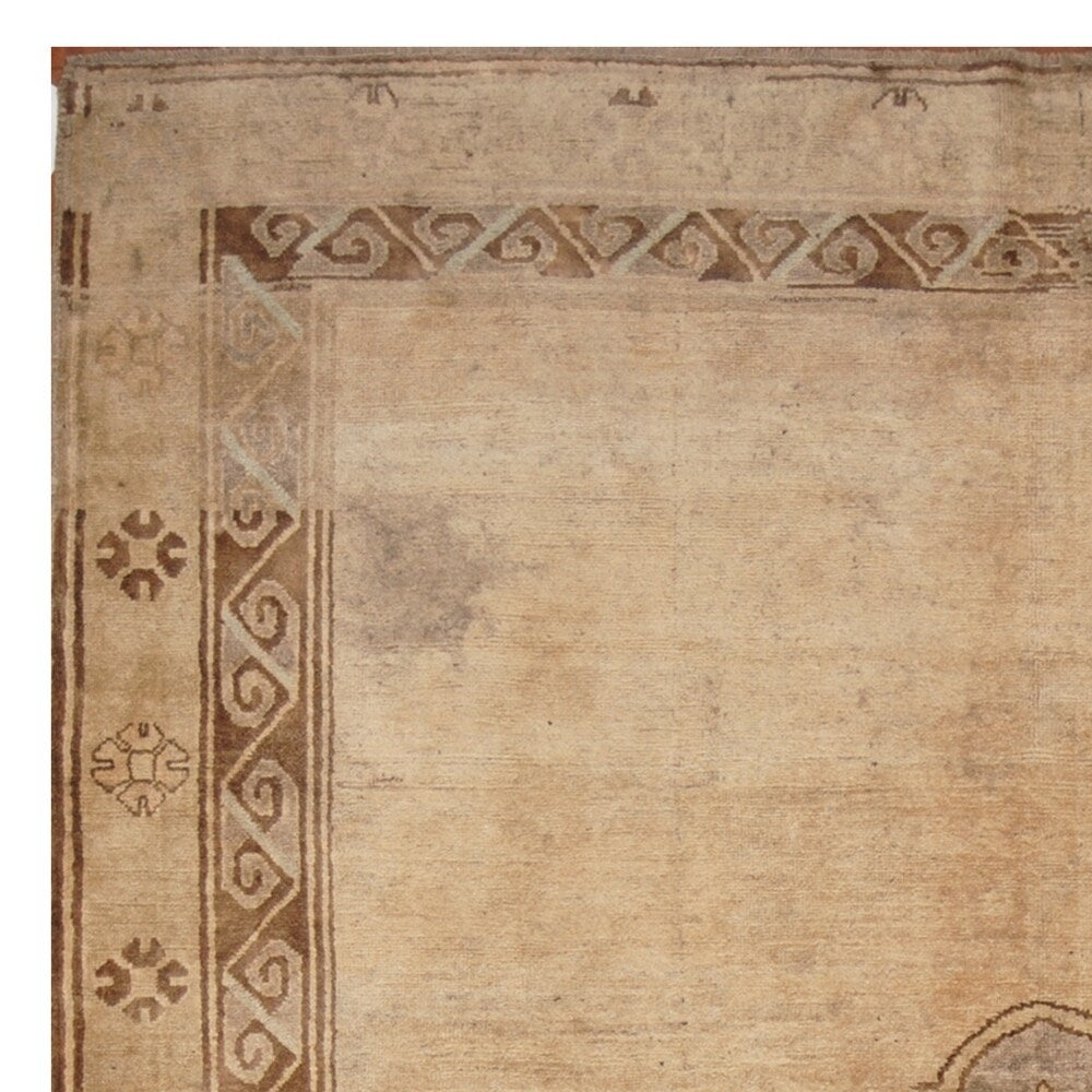 Handmade Antique Vegetable Dye Oushak Wool Rug (Turkey) - 6'7 x 9'1