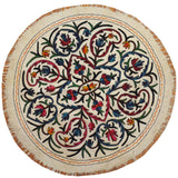Handmade One-of-a-Kind Suzani Namad (Uzbekistan) - 4' x 4'