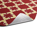 Handmade Indoor/ Outdoor Getaway Red Trellis Rug (2' x 3') - 2' x 3'