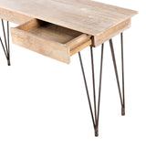 Handmade Industrial Hairpin Mango Wood 3-drawer Console Table (India)