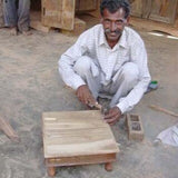 Handmade Industrial Hairpin Mango Wood 3-drawer Console Table (India)