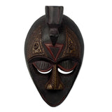 Handmade Karma Bird Ewe Wood Mask (Ghana)