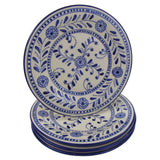 Handmade Le Souk Ceramique Azoura Design Round Stoneware Platter (Tunisia)