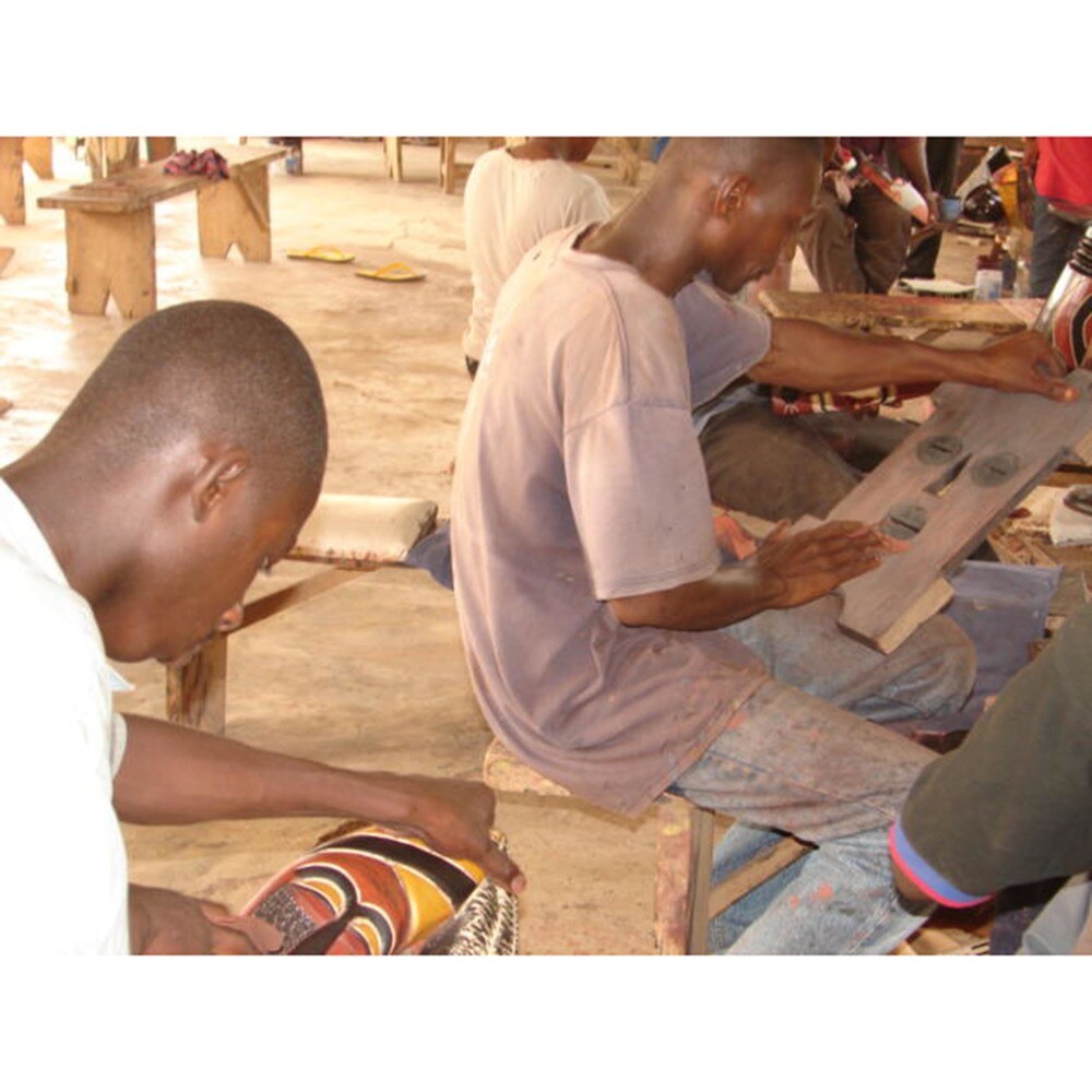 Handmade Modern Fanti Comfort Bench (Ghana)