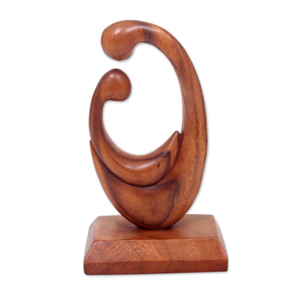 Handmade Mothers Compassion Wood sculpture (Indonesia) - 38 x 25 x 14