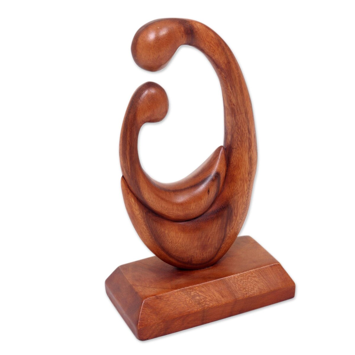 Handmade Mothers Compassion Wood sculpture (Indonesia) - 38 x 25 x 14
