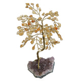 Handmade Mystical Tree Citrine Gemstone Tree (Brazil) - 6.25" H x 4.3" W x 3.1" D