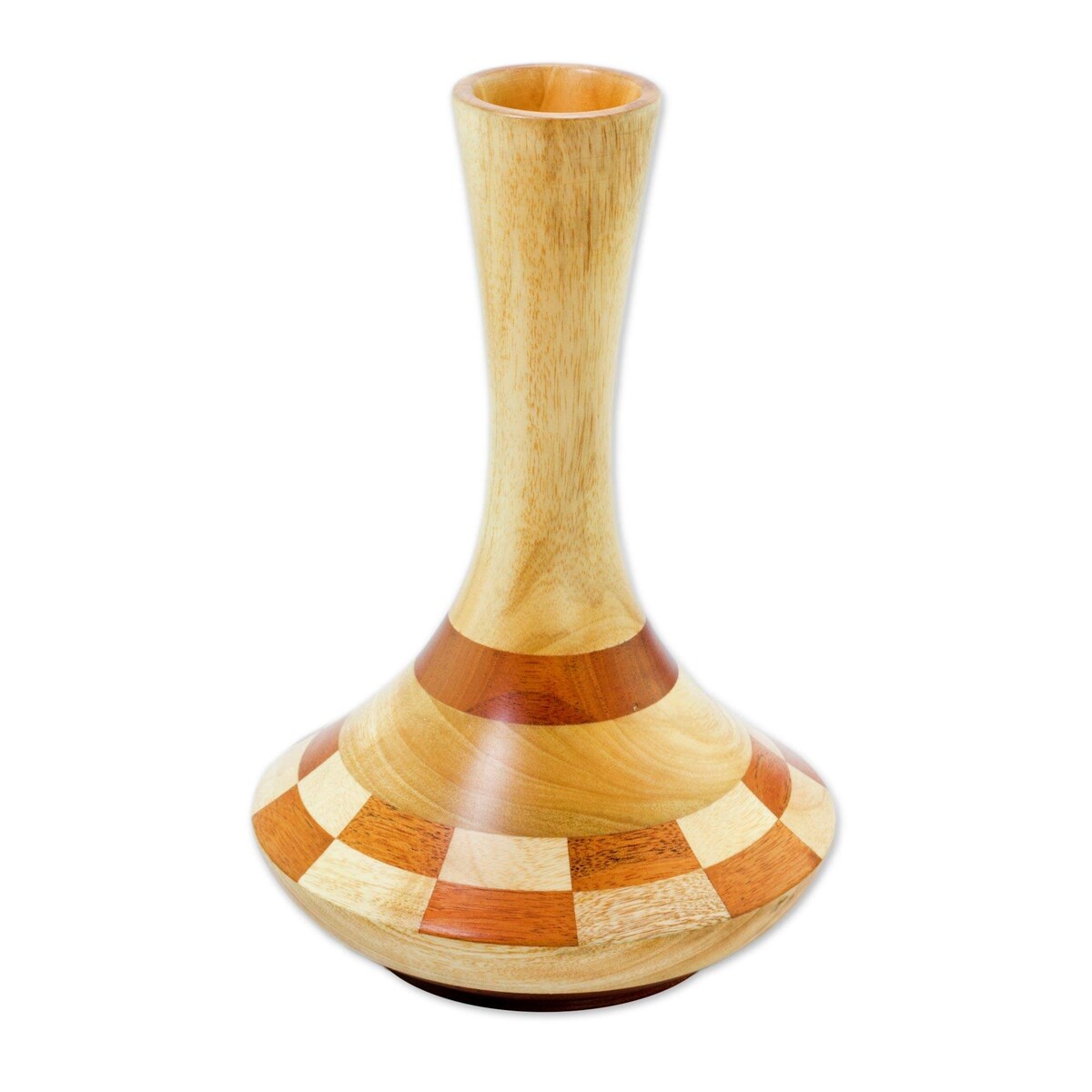 Handmade Natural Aesthetics Mahogany and cedar wood vase (Guatemala ) - 29 x 19 x 19