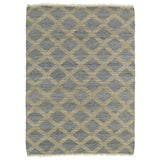 Handmade Natural Fiber Cayon Slate Lattice Rug (2' x 3') - 2' x 3'