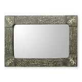Handmade Night Waves Glass Mosaic Wall Mirror (India) - Black