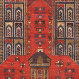 Handmade One-Of-A-Kind Tribal Balouchi Wool Rug (Afghanistan) - 3' x 4'6