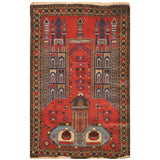 Handmade One-Of-A-Kind Tribal Balouchi Wool Rug (Afghanistan) - 3' x 4'6