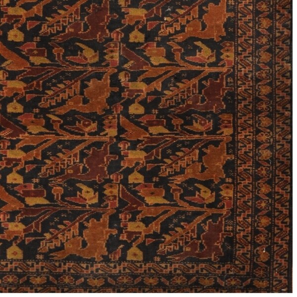 Handmade One-of-a-Kind Balouchi Wool Rug (Afghanistan) - 3'10 x 6'8