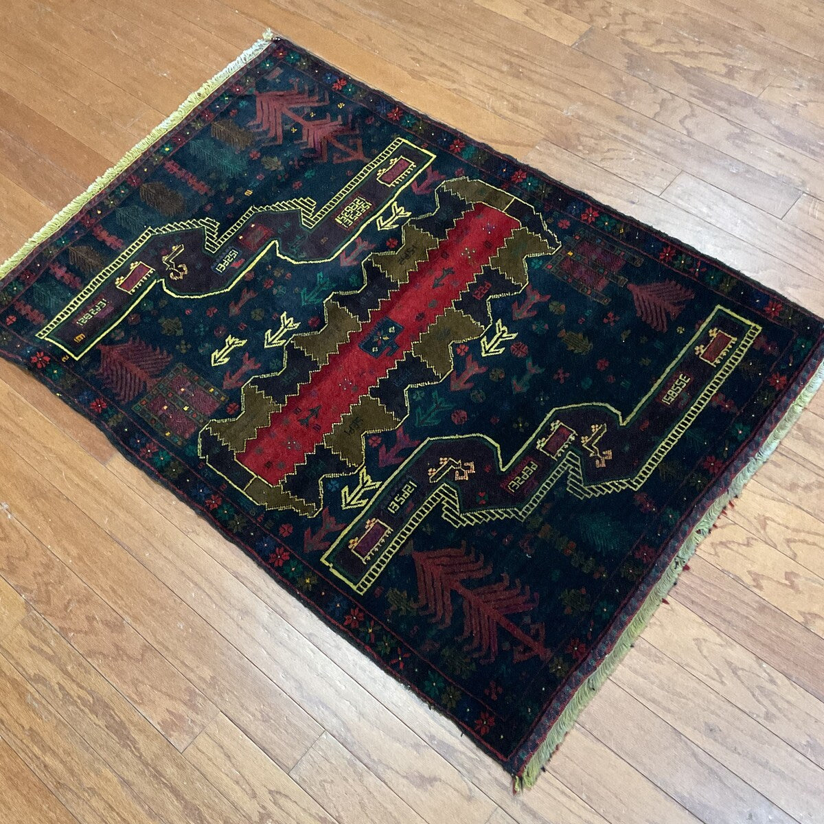 Handmade One-of-a-Kind Tribal Balouchi War Rug - 3' x 4'2