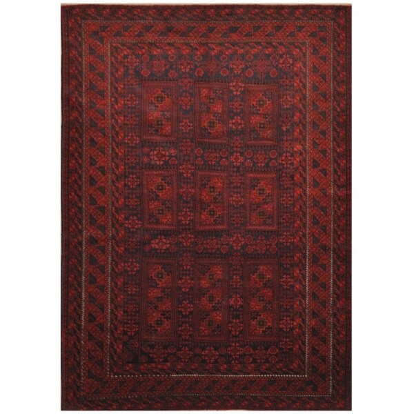 Handmade One-of-a-Kind Vintage Balouchi Wool Rug (Afghanistan) - 6'6 x 9'3