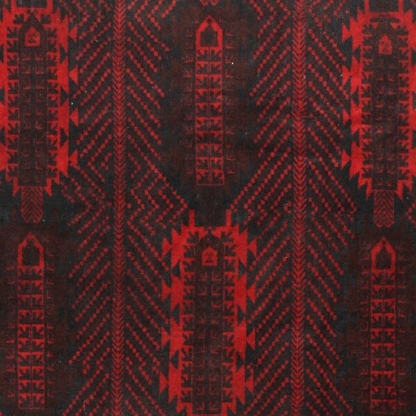 Handmade One-of-a-Kind Vintage Balouchi Wool Rug (Afghanistan) - 6'8 x 9'9