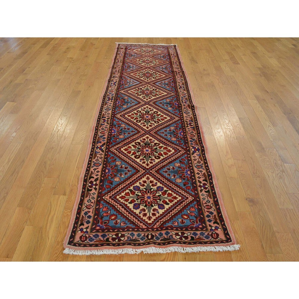 Handmade Oriental Runner Persian Hamadan Tribal Design Rug